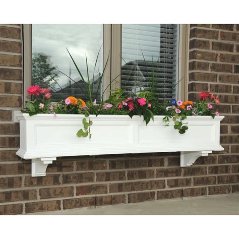 48 metal window box|48 inch white window box.